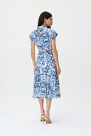 Joseph Ribkoff Blue/Vanilla Button-Down Dress Style 232036