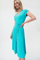 Joseph Ribkoff Palm Springs Pleated Wrap Dress Style 232039