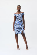 Joseph Ribkoff Blue/Vanilla Dress Style 232049