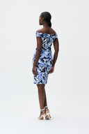 Joseph Ribkoff Blue/Vanilla Dress Style 232049