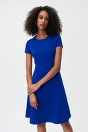 Joseph Ribkoff Royal Sapphire Cap Sleeve Fit and Flare Dress Style 232106