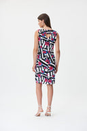 Joseph Ribkoff Vanilla/Multi Floral Print Silky Fitted Dress Style 232225