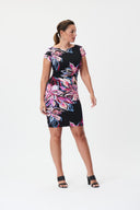 Joseph Ribkoff Black/Multi Floral Print Dress Style 232272