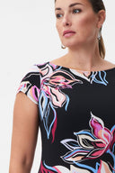 Joseph Ribkoff Black/Multi Floral Print Dress Style 232272