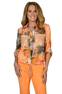 Frank Lyman Tangerine/Khaki Top Style 236141