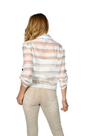 Frank Lyman White/Beige Woven Top Style 236288