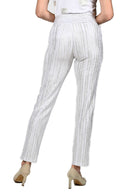 Frank Lyman White/Gold Knit Pants Style 236317