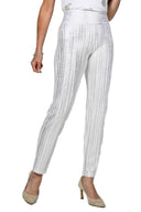 Frank Lyman White/Gold Knit Pants Style 236317