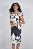 Frank Lyman Navy/Off-White Dress Style 68109